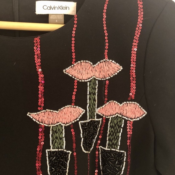 Black Dress with One and Only handmade embroidery - Picture 2 of 5